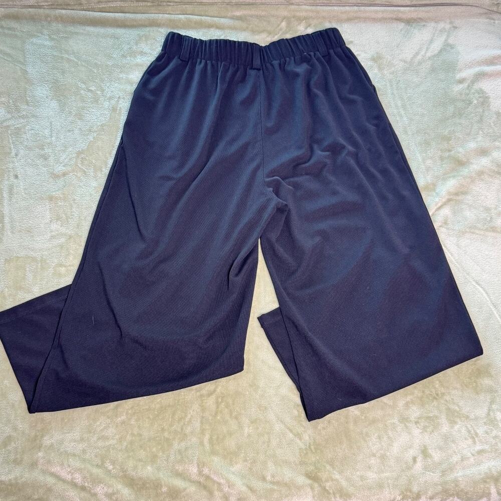 NWT Halara High Rise Wide Leg Pull On Pleated Ponte Work Pants Office - Picture 2 of 7